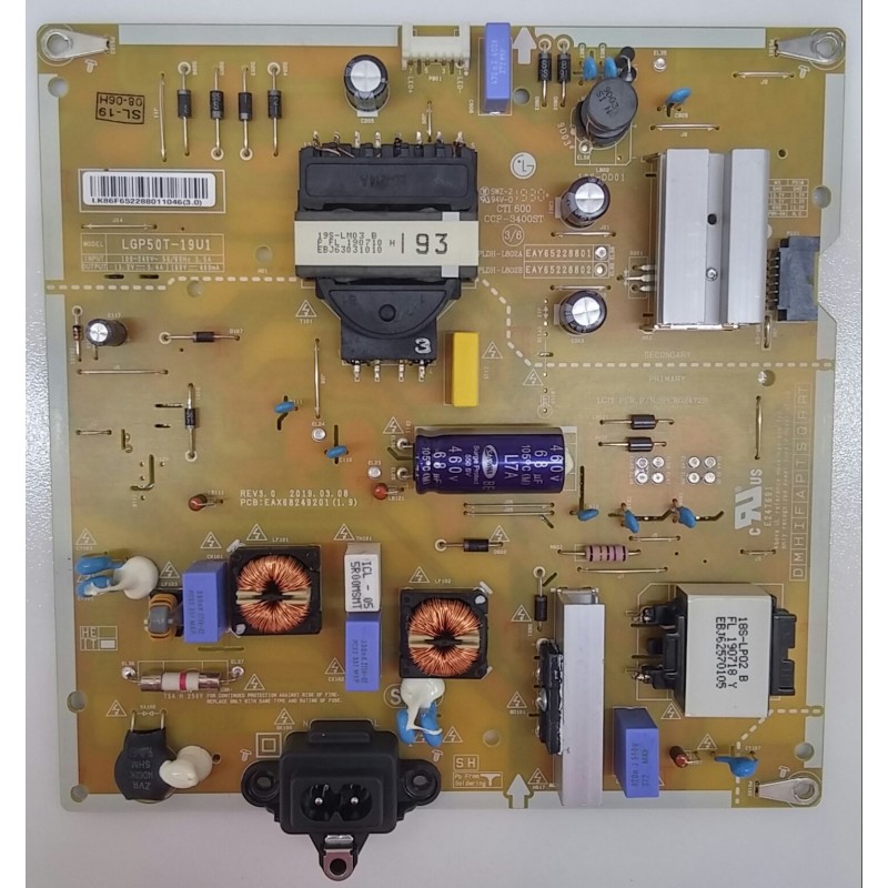 LG EAX68249201(1.7) LGP50T-19U1 Power Supply/LED Driver Board  50UM7600PLB