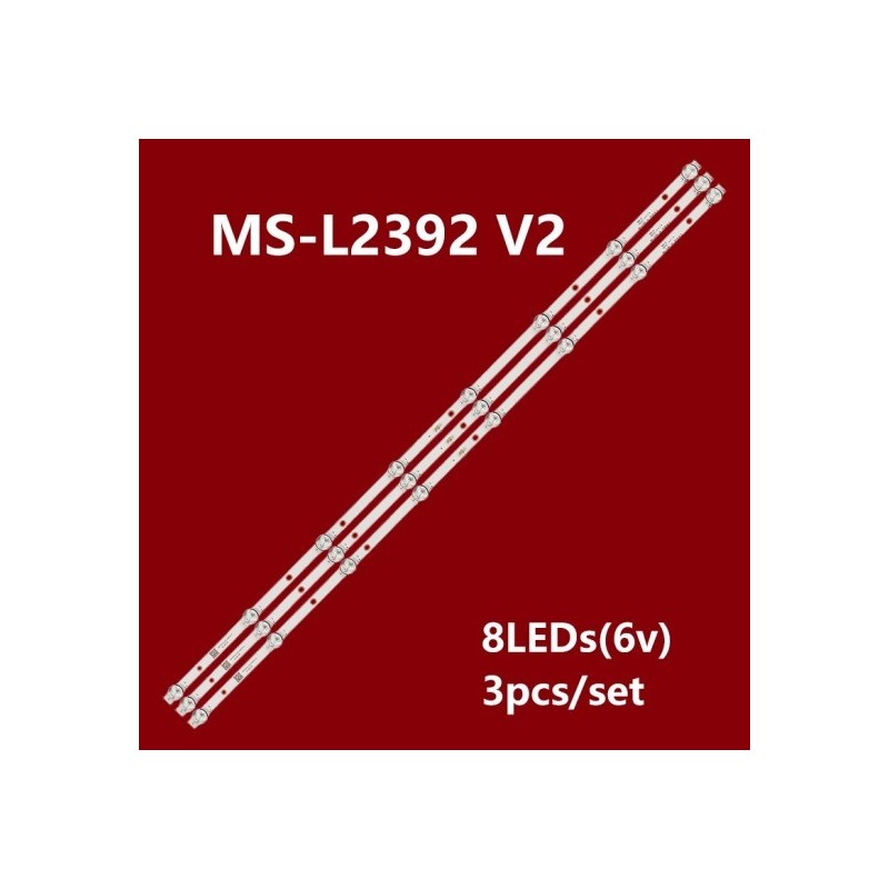 KIT 3 TIRAS LED TV CX430DLEDM, MS-L2392-V2, LE4319, 4328T2