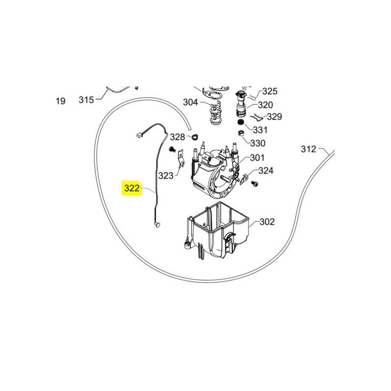 Sonda NTC de temperatura de calderin  para Saeco PHILIPS