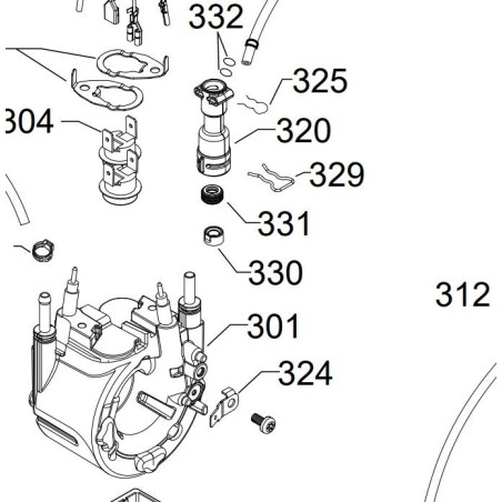 RACOR / CONECTOR B PARA TERMOBLOQUE CAFETERA ESPRESSO