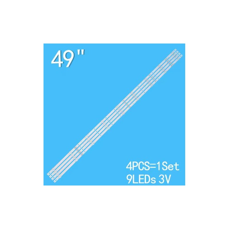49 ", 9 lámparas, 956mm, para ZK49D09-ZC22AG-02 9S1P 12-K49EM-4X9-956X18-170812 303ZK490033 49CE1831D2