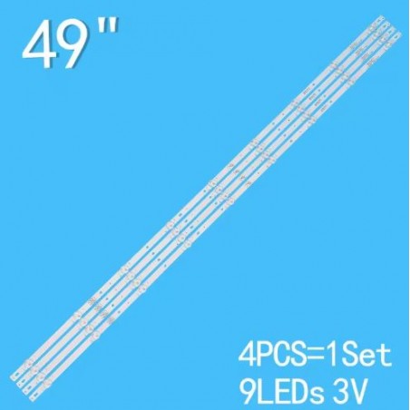 49 ", 9 lámparas, 956mm, para ZK49D09-ZC22AG-02 9S1P 12-K49EM-4X9-956X18-170812 303ZK490033 49CE1831D2