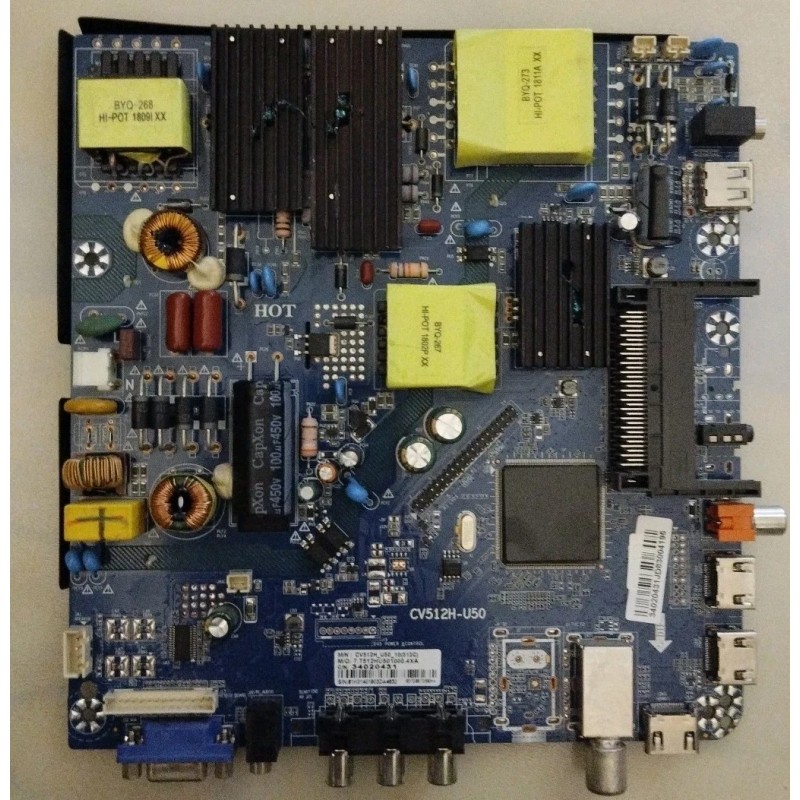 placa base CV512H-U50 original para TD SYSTEMS K50DLM8F con display V500HJ1-PE8