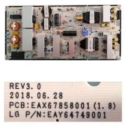 Fuente Alimentación EAX67858001 (1.8), EAY64749001, REV3.0, LG OLED55B8PLA