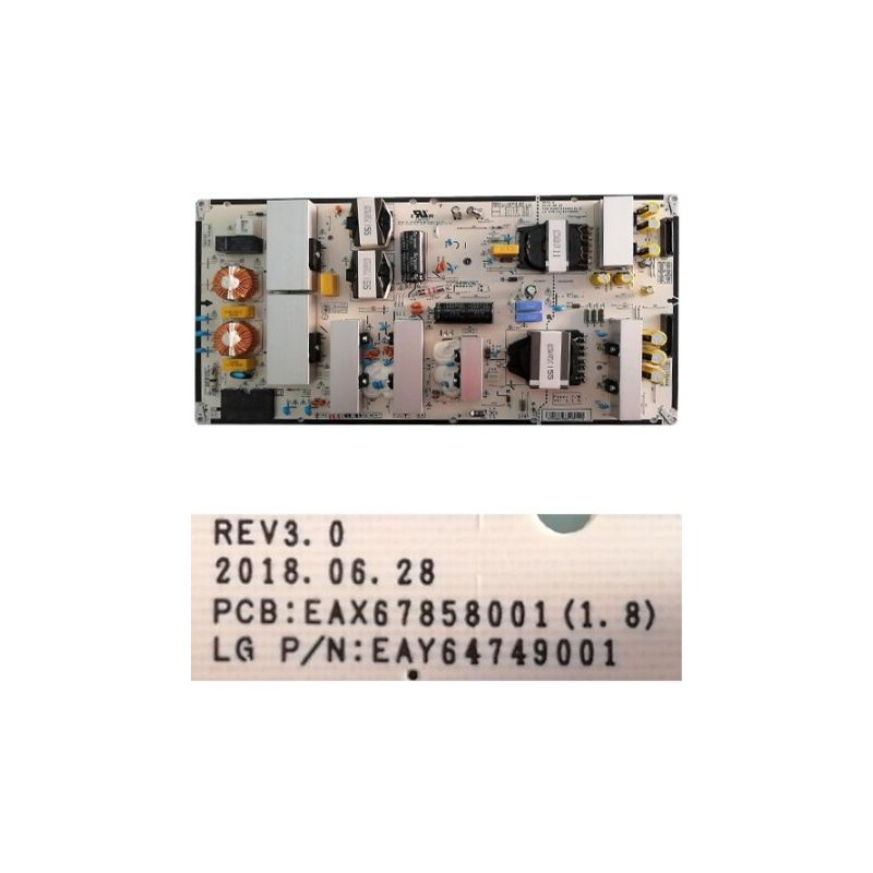 Fuente Alimentación EAX67858001 (1.8), EAY64749001, REV3.0, LG OLED55B8PLA