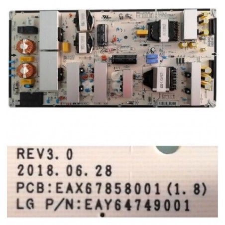 Fuente Alimentación EAX67858001 (1.8), EAY64749001, REV3.0, LG OLED55B8PLA