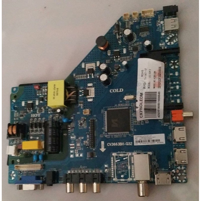 CV3663BH-Q32 - Main Board - TD SYSTEMS- K32DLX9H Display TX320XV02.G / TK1907-142